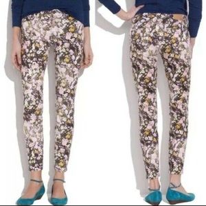Madewell Multicolor Floral Skinny Cropped Ankle Jeans (Size: 28)